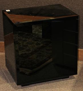 Appraisal: Italian Modern style black plinth having a square form h