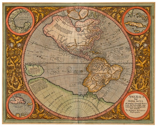 Appraisal: MERCATOR MICHAEL America sive India Nova Double-page engraved map x