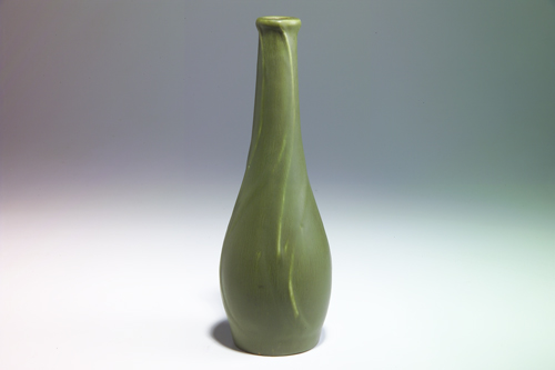 Appraisal: VAN BRIGGLE Tall bulbous vase modeled with sinewy stems under