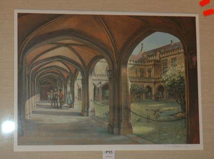 Appraisal: KENNETH JACK THE QUADRANGLE SIGNED REPRODUCTION PRINT