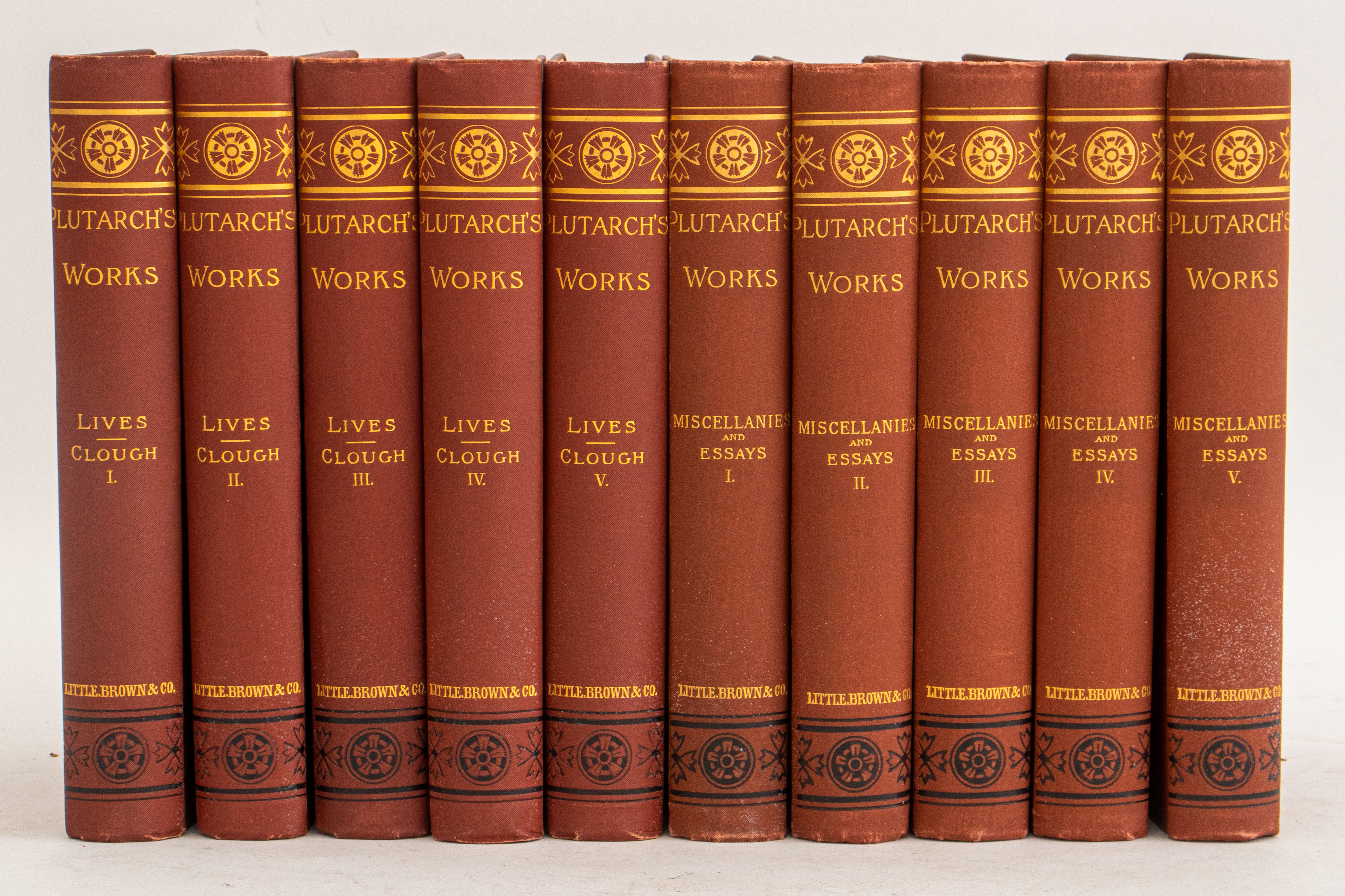 Appraisal: WORKS OF PLUTARCH LITTLE BROWN EDITION VOLUMES Works of Plutarch