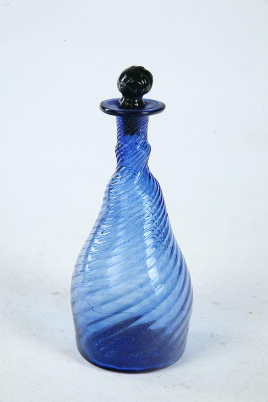 Appraisal: COBALT COLOGNE New England st half- th century blown glass