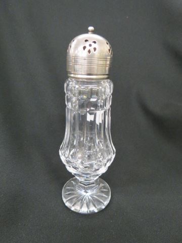 Appraisal: Waterford Cut Crystal Muffineer or Sugar Shaker silverplate top signed