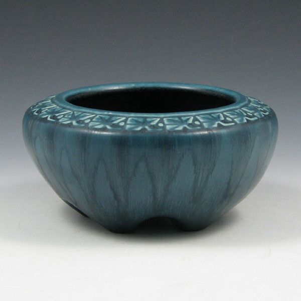 Appraisal: Rookwood Matte Blue Footed Bowl - Mint Very nice Rookwood