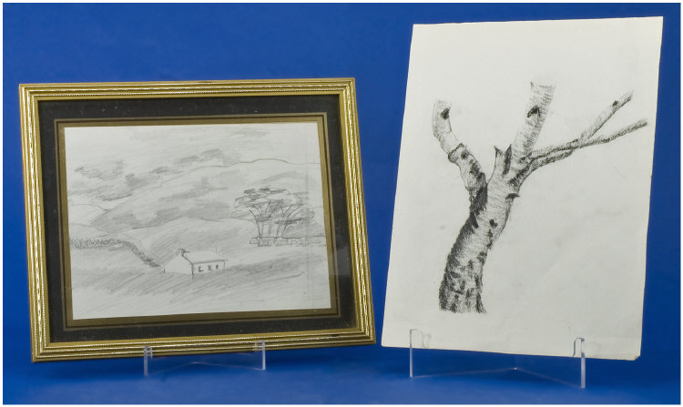 Appraisal: Ernest Archibald Taylor Scottish - Two pencil sketches A Galloway