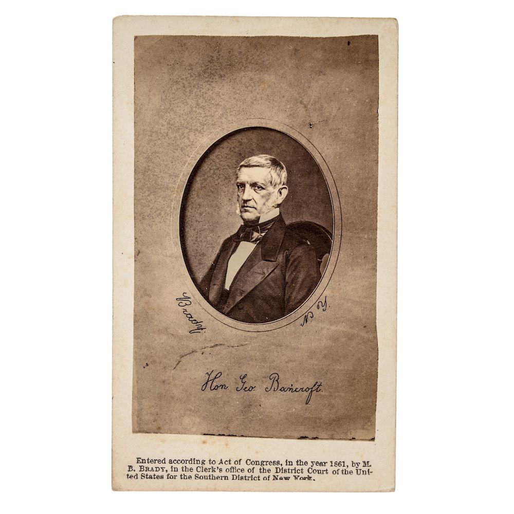 Appraisal: Carte de Visite Photograph Justice George Bancroft Civil War CDVs