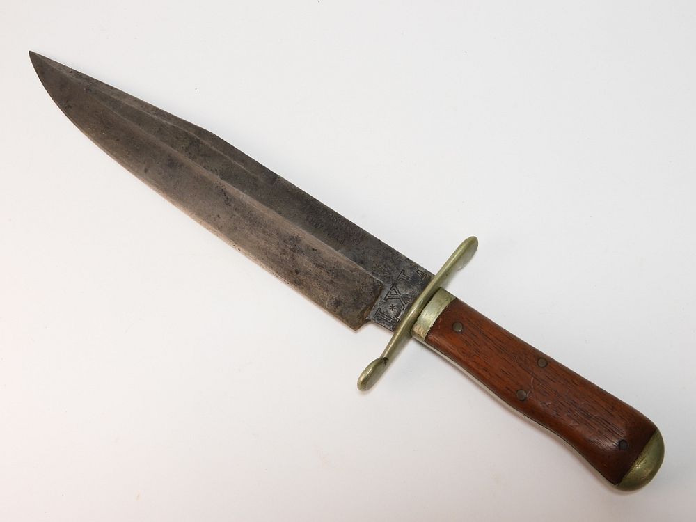 Appraisal: Wostenholm Son Bowie Knife England C s- s Walnut grips