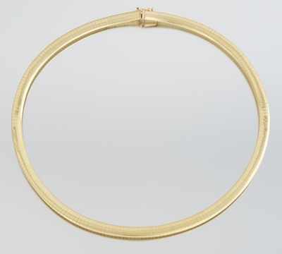 Appraisal: An Italian k Gold Omega Necklace k yellow gold omega