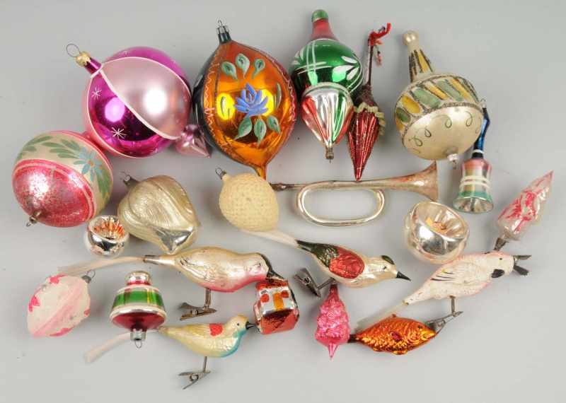 Appraisal: Lot of Blown Glass Christmas Ornaments Description Includes over ornaments