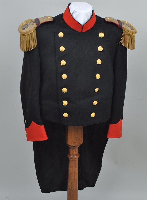 Appraisal: Vintage Royal Navy Officer's Jacket with epaulettes and brass anchor