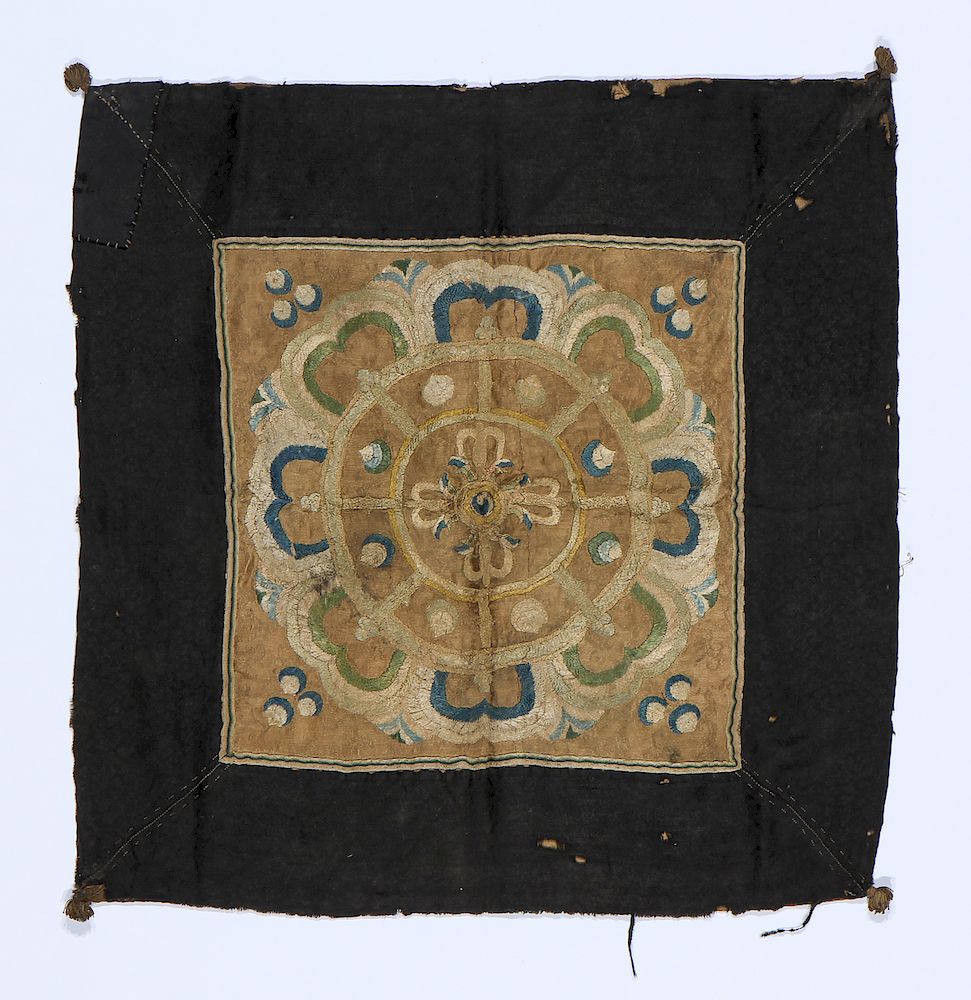 Appraisal: Yuan Dynasty Period Embroidered Mandala Tibet Yuan Dynasty Period Embroidered