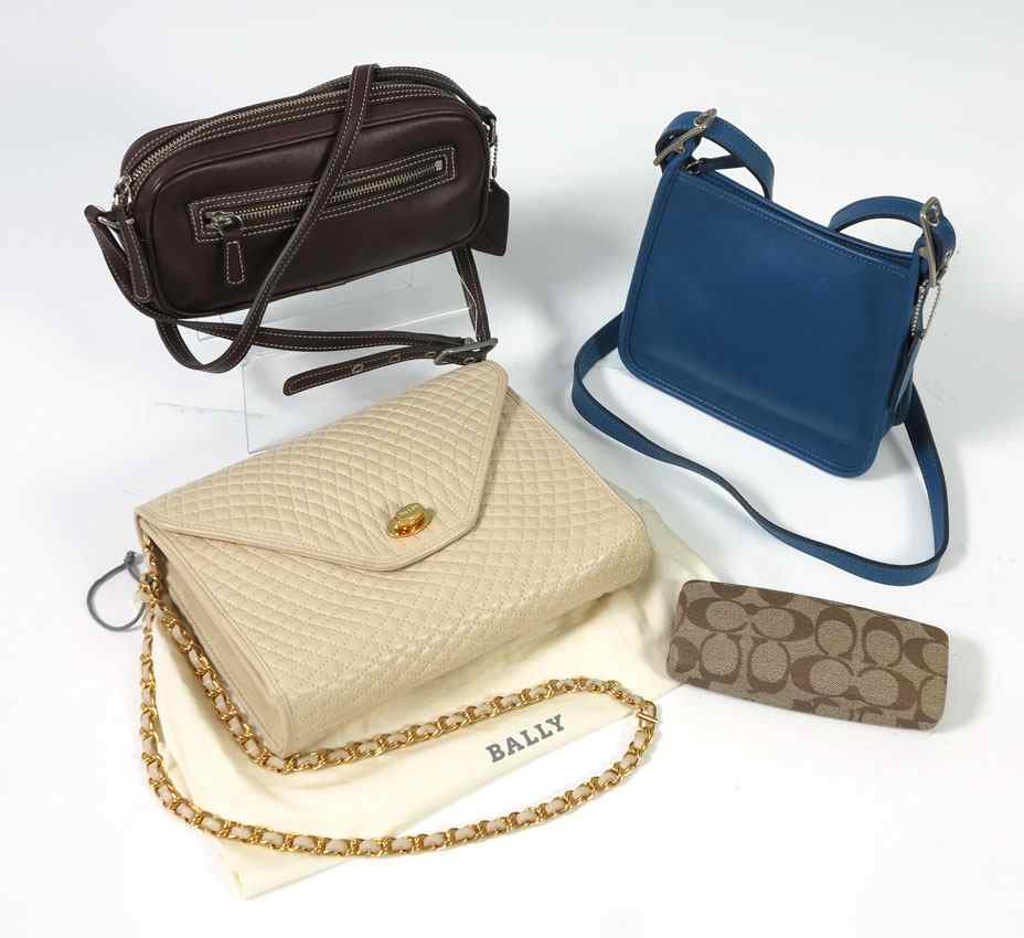 Appraisal: COACH and BALLY Coach Brown cross body bag zipper top