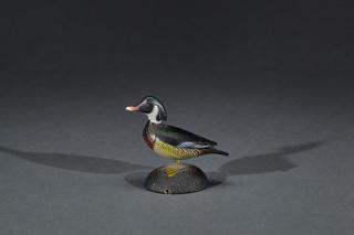 Appraisal: Miniature Wood Duck Drake A Elmer Crowell Miniature Wood Duck