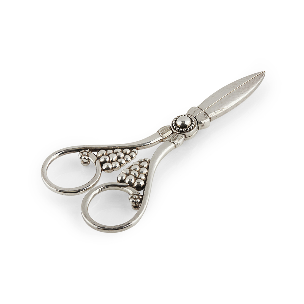 Appraisal: GEORG JENSEN - PAIR OF STERLING GRAPE SCISSORS POST with