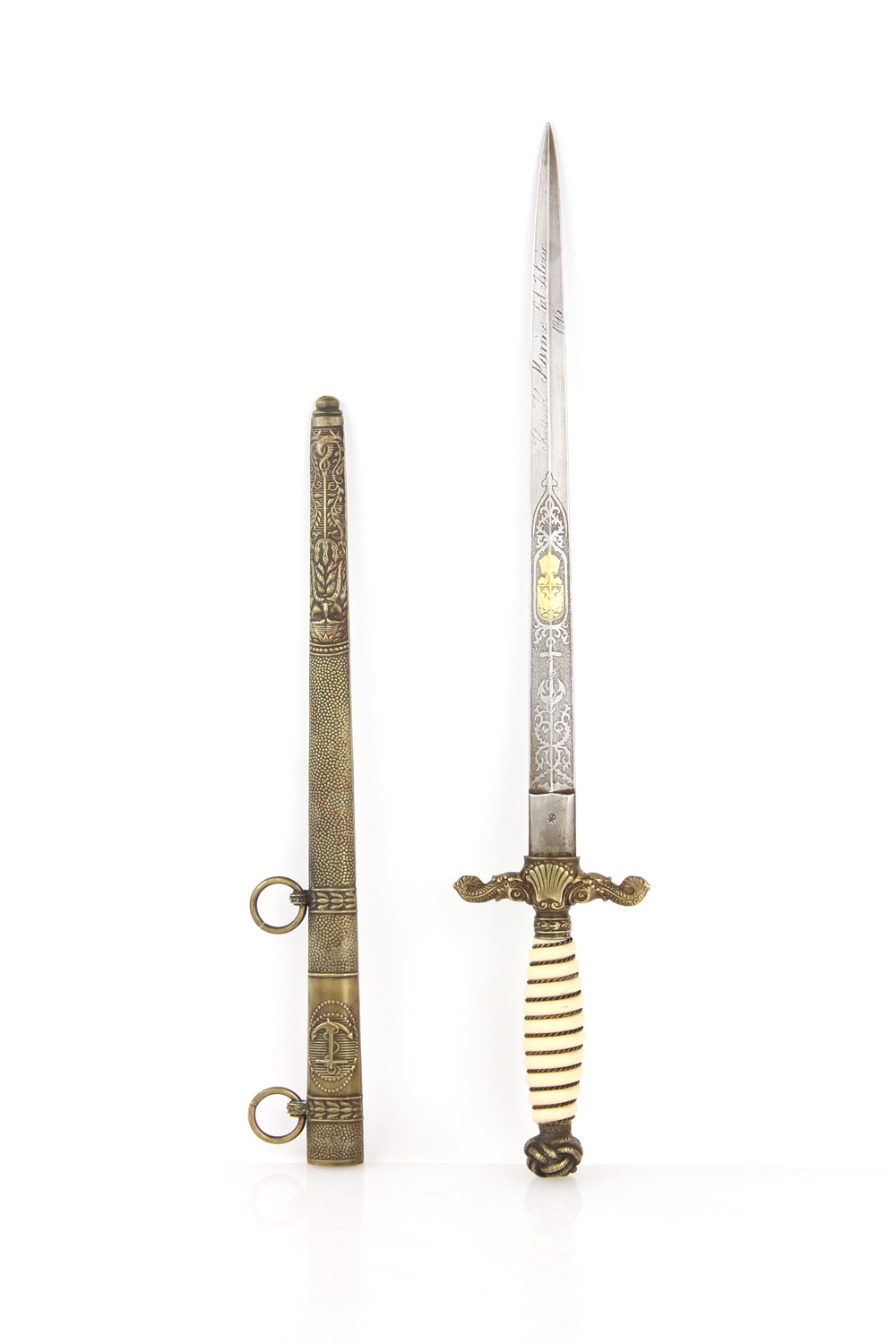 Appraisal: - Austro-Hungarian Style Naval Dagger Early th century Austro-Hungarian style