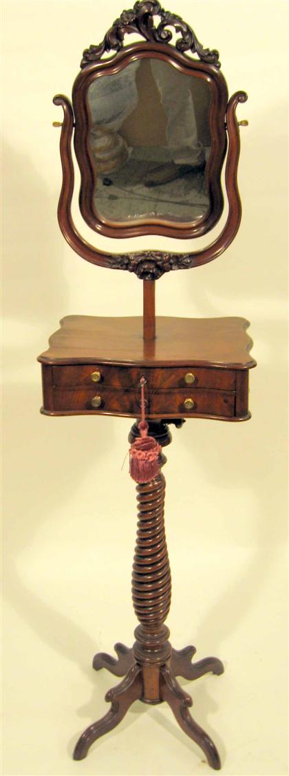 Appraisal: Victorian mahogany shaving stand th century H in W in