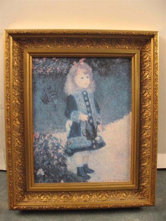 Appraisal: Renoir Print in ornate gold frame H W