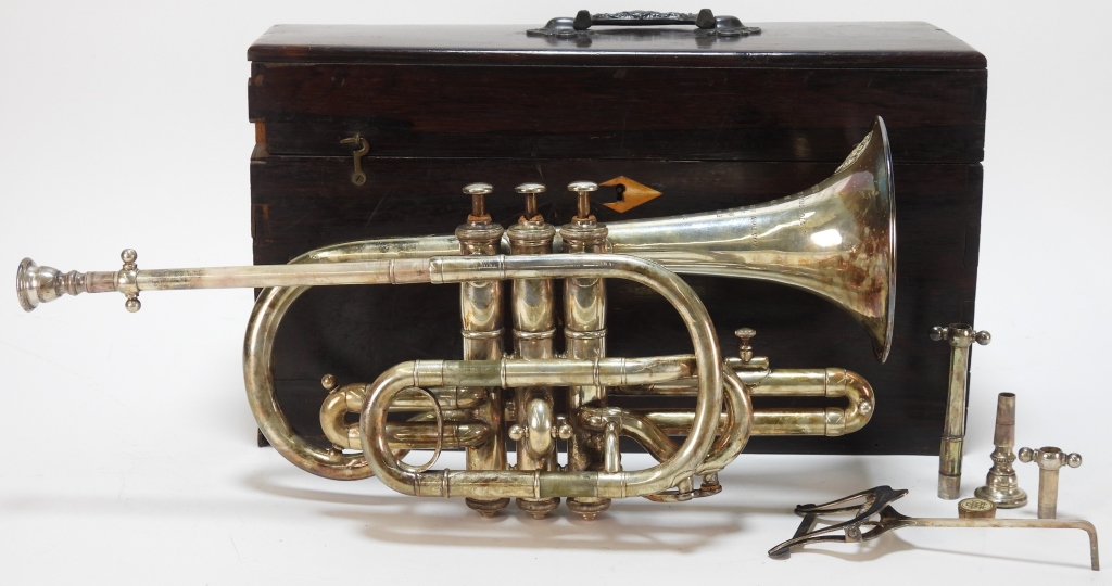 Appraisal: JAY HIGHAM CLEAR BORE CORNET England Late th CenturyBrass cornet