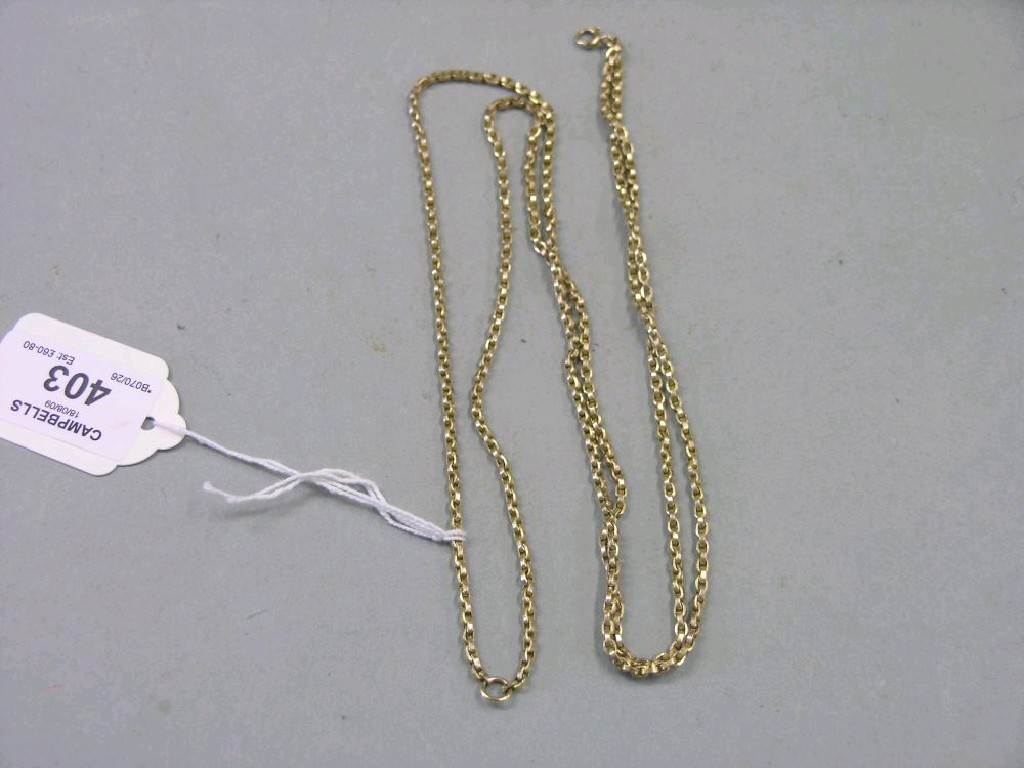 Appraisal: A ct gold chain grams