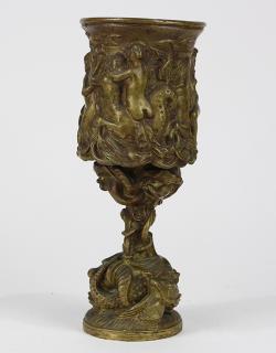 Appraisal: Baroque style gilt bronze chalice Baroque style gilt bronze chalice