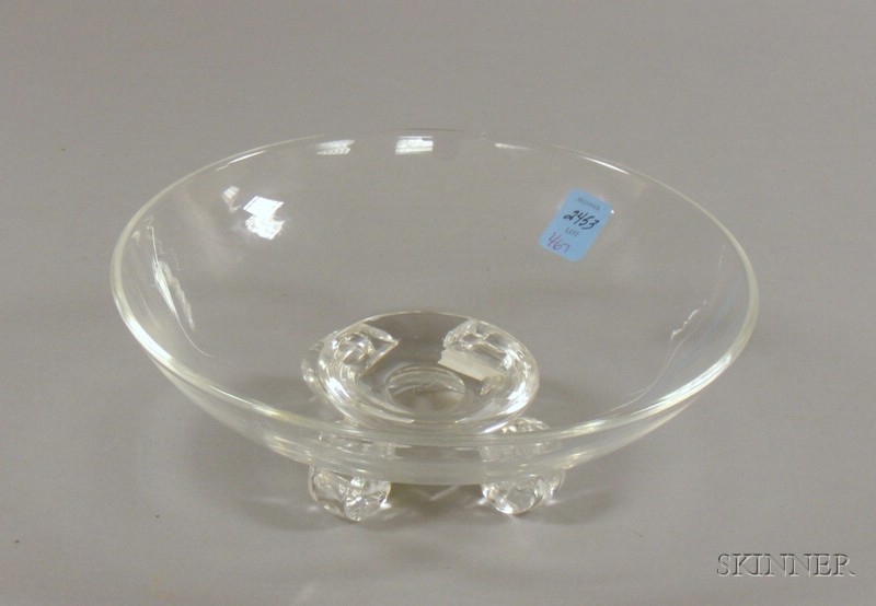 Appraisal: Footed Steuben Glass Bowl signed on base dia in