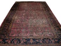 Appraisal: Antique Persian Lilihan circa - Large area carpet features a