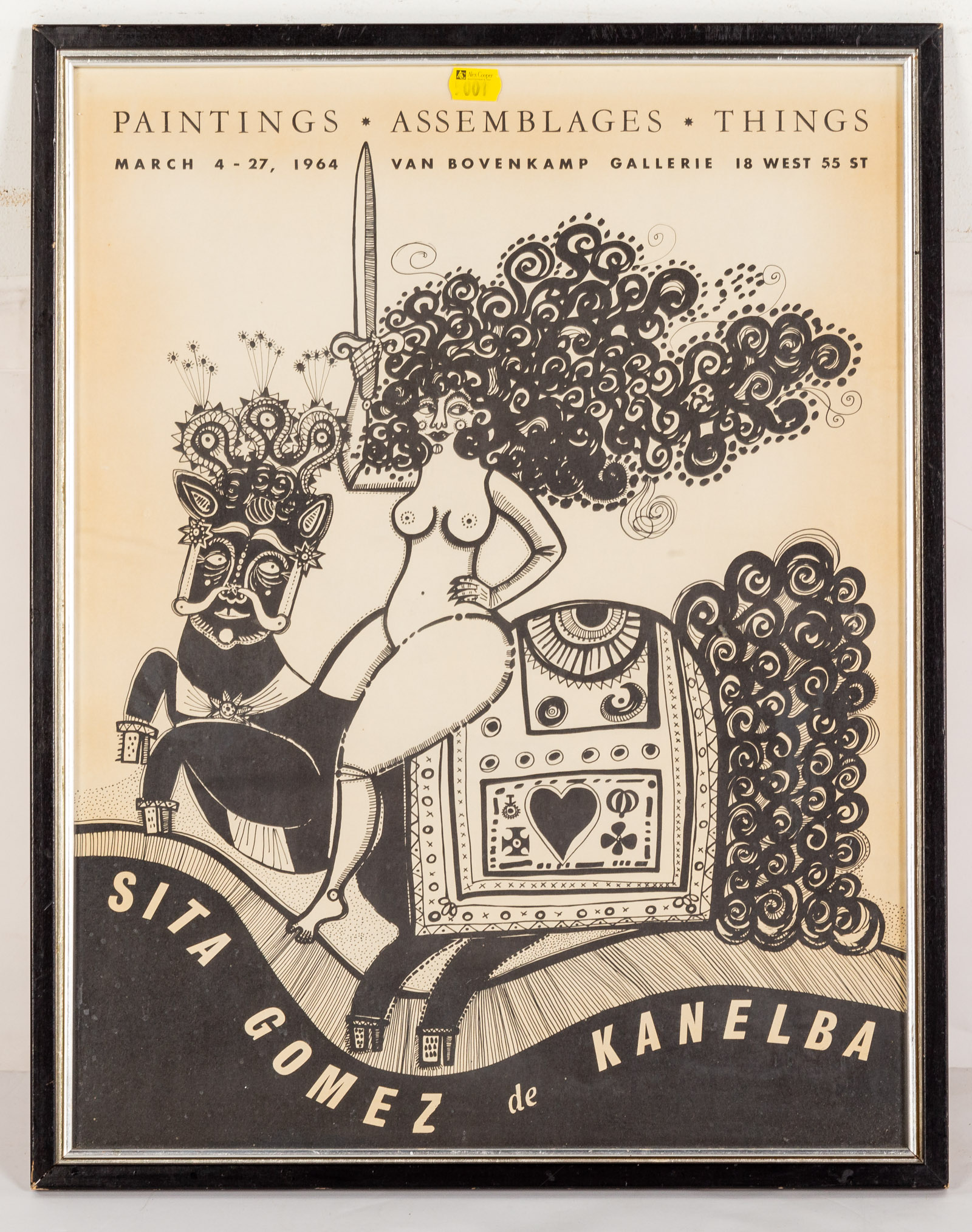 Appraisal: SITA GOMEZ DE KANELBA EXHIBITION POSTER x in framed