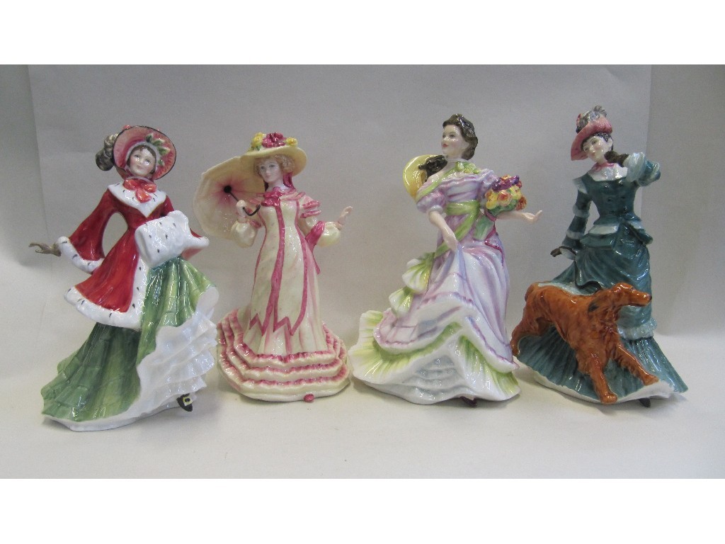 Appraisal: Four Royal Doulton figures Springtime HN Summertime HN Autumntime HN