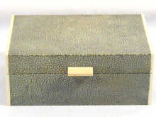 Appraisal: A shagreen and ivory mounted cigarette box lined in cedar