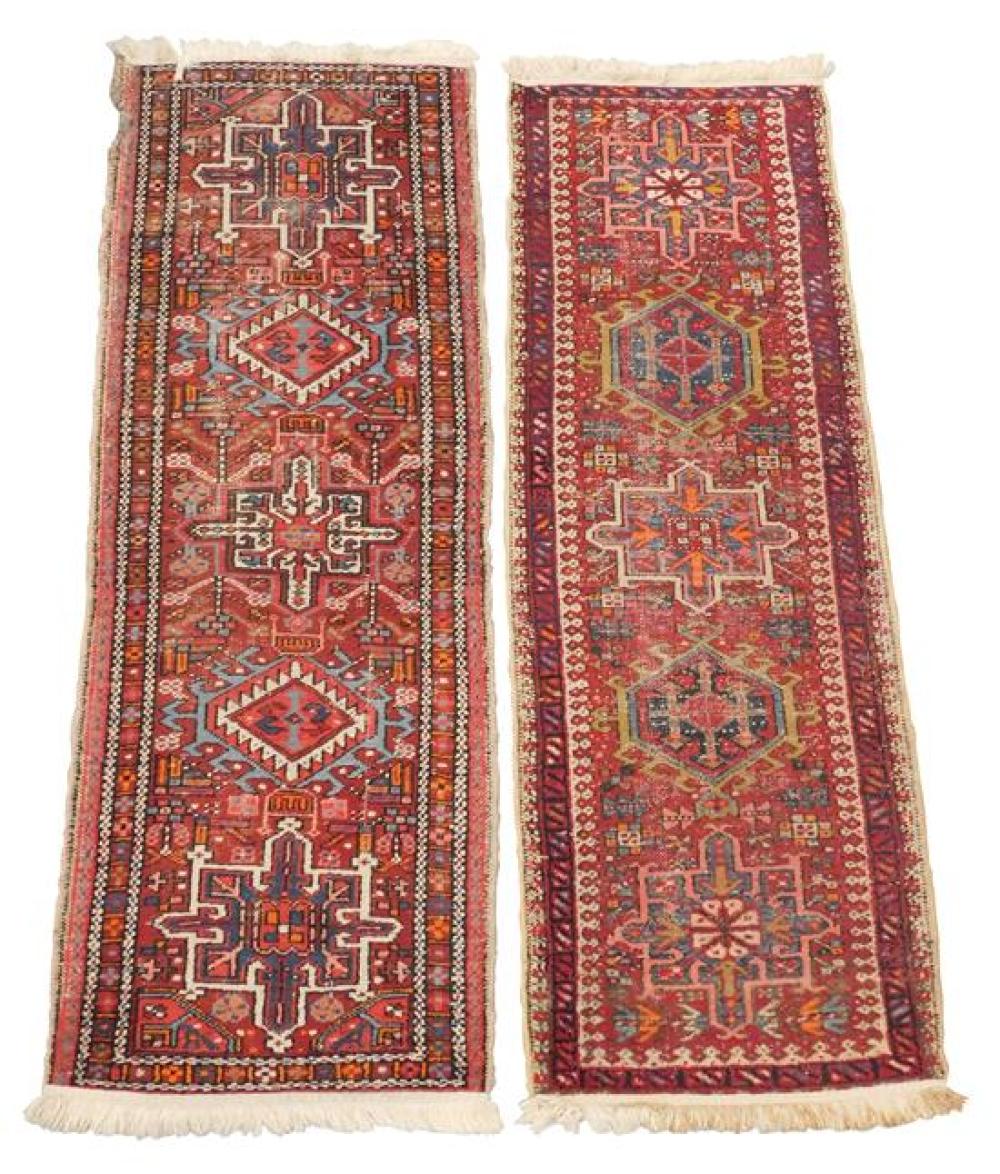 Appraisal: RUGS Two similar semi-antique Karaja runners each approximately ' x