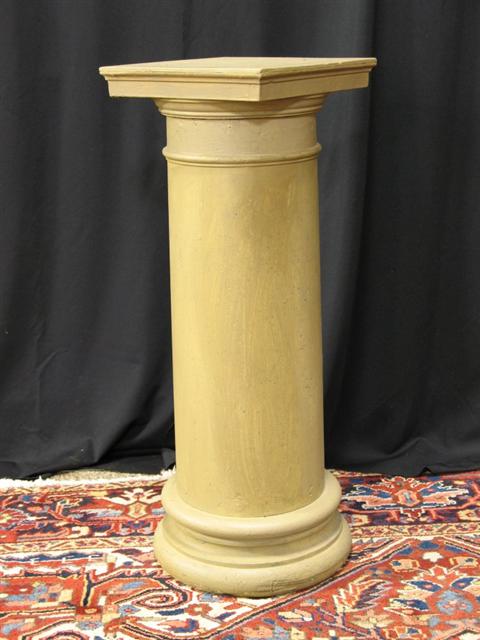 Appraisal: CLASSICAL STYLE BEIGE PAINTED WOOD COLUMN th century - h