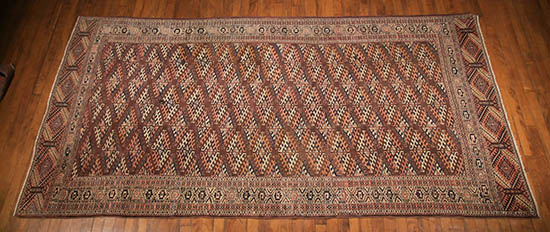 Appraisal: Yomud Rug First Quarter th Century Rust ground with diagonal