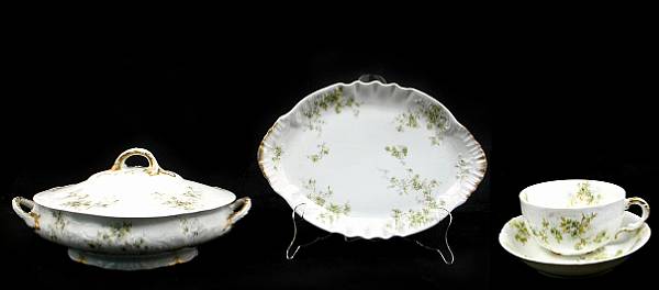 Appraisal: A Theodore Haviland Limoges partial dinner service comprising six dinner