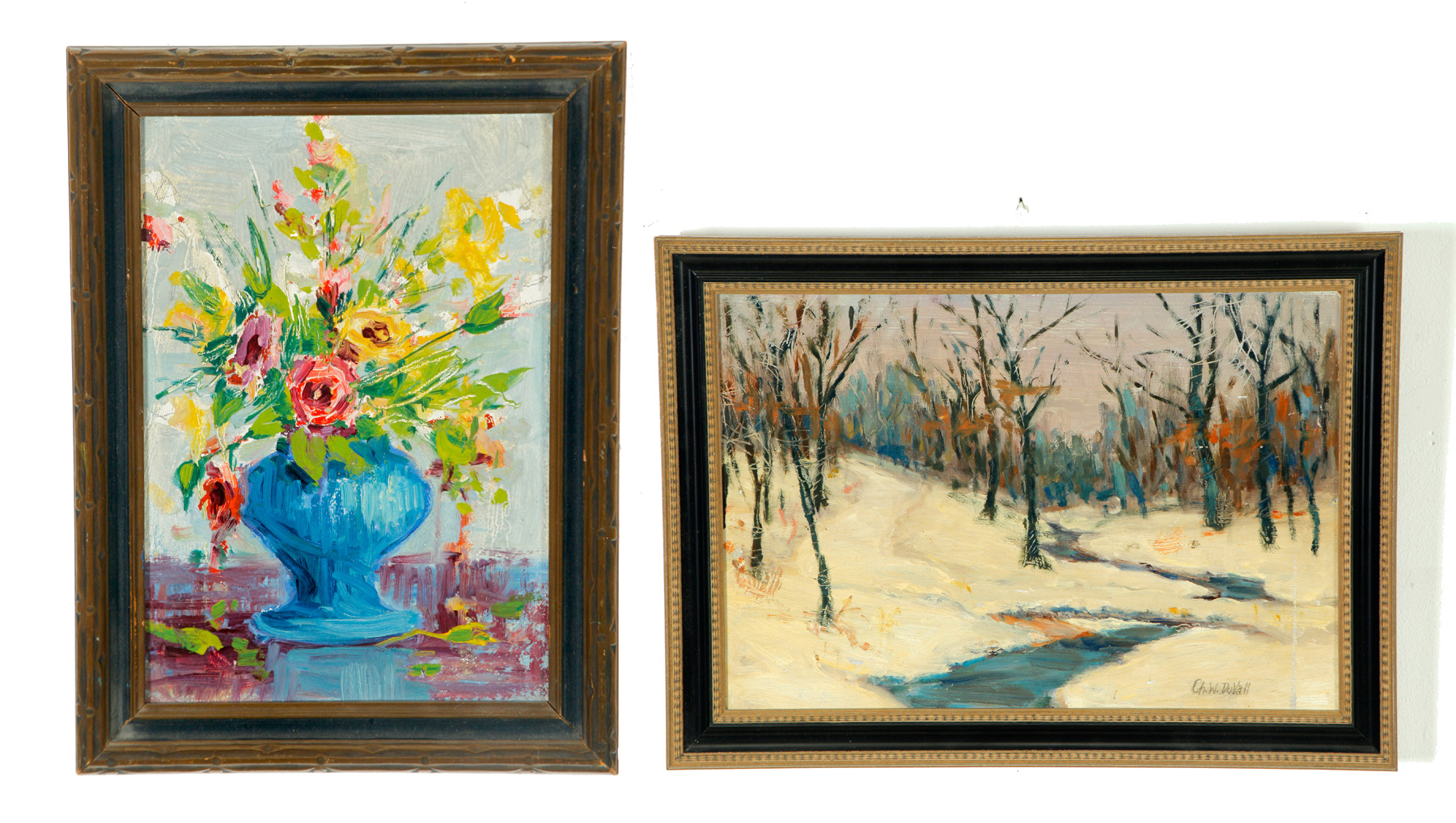 Appraisal: TWO WORKS BY CHARLES WILLIAM DUVALL AMERICAN - Oil on