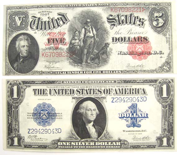 Appraisal: U S UNCIRCULATED PAPER CURRENCY silver certificate series of serial