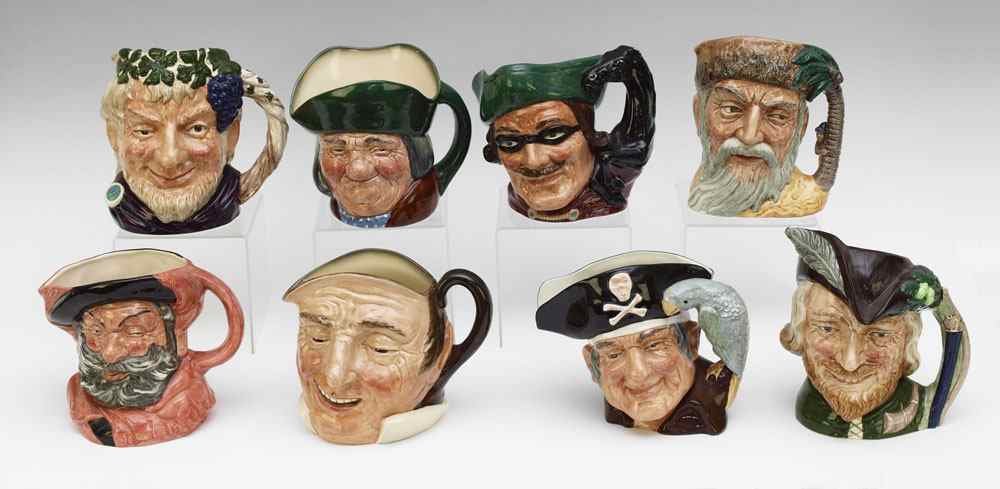 Appraisal: COLLECTION OF LARGE ROYAL DOULTON CHARACTER MUGS Dick Turpin D