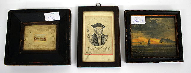 Appraisal: AN ANTIQUE ENGRAVING OF WILLIAM LAUD Archbishop of Canterbury by