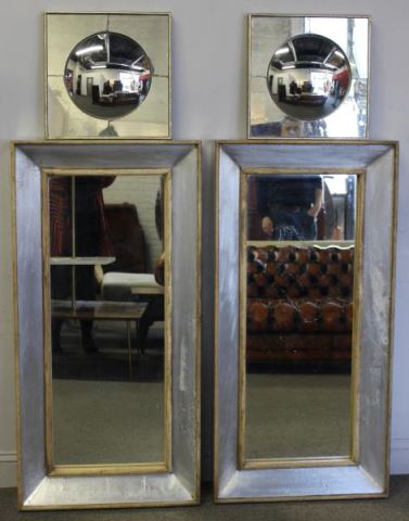 Appraisal: Pair of Antique Style Contemporary Mirrors Includes a pair of