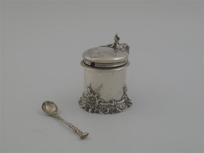 Appraisal: By Charles George Fox a Victorian mustard pot with a