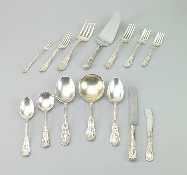 Appraisal: A sterling flatware setGorham Mfg Co Providence RIMythologique monogrammed L