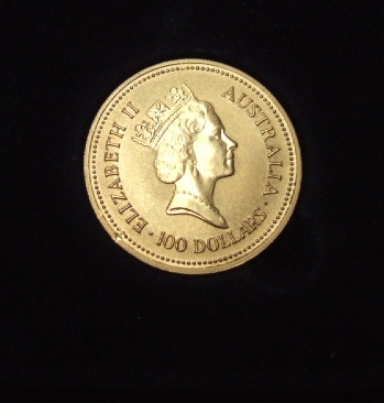 Appraisal: An Australian gold one hundred dollars one ounce gold coin