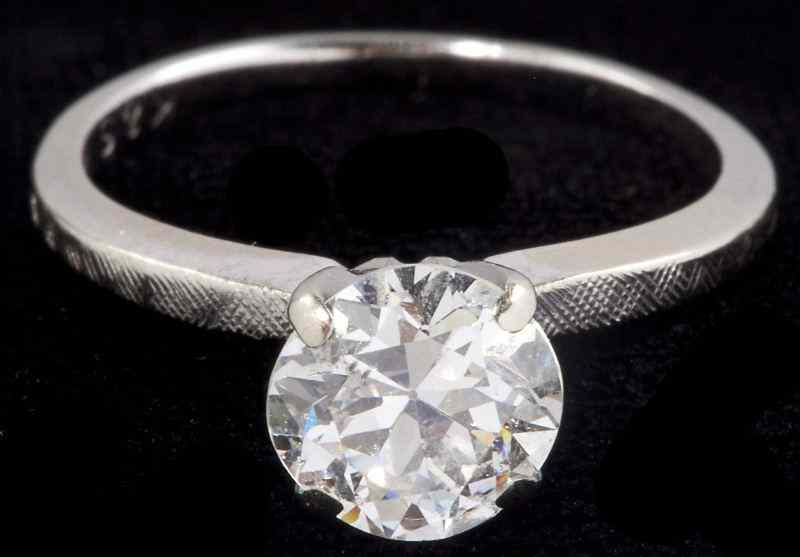 Appraisal: Diamond Solitaireset with one round brilliant solitaire approximately carat I