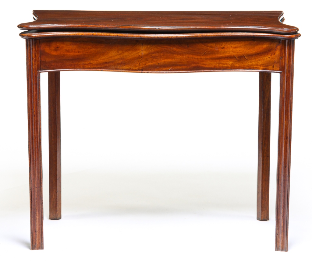 Appraisal: ENGLISH CHIPPENDALE CARD TABLE Fourth quarter th century mahogany with