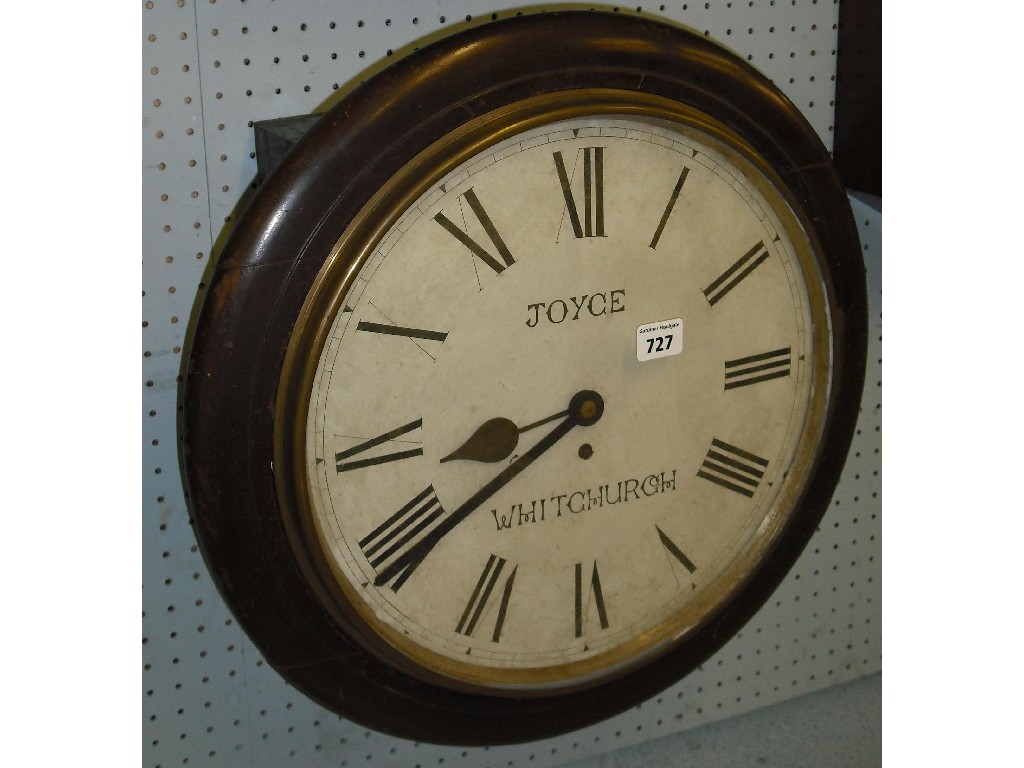 Appraisal: Mahogany single fusee dial clock signed Joyce Whitchurch within a