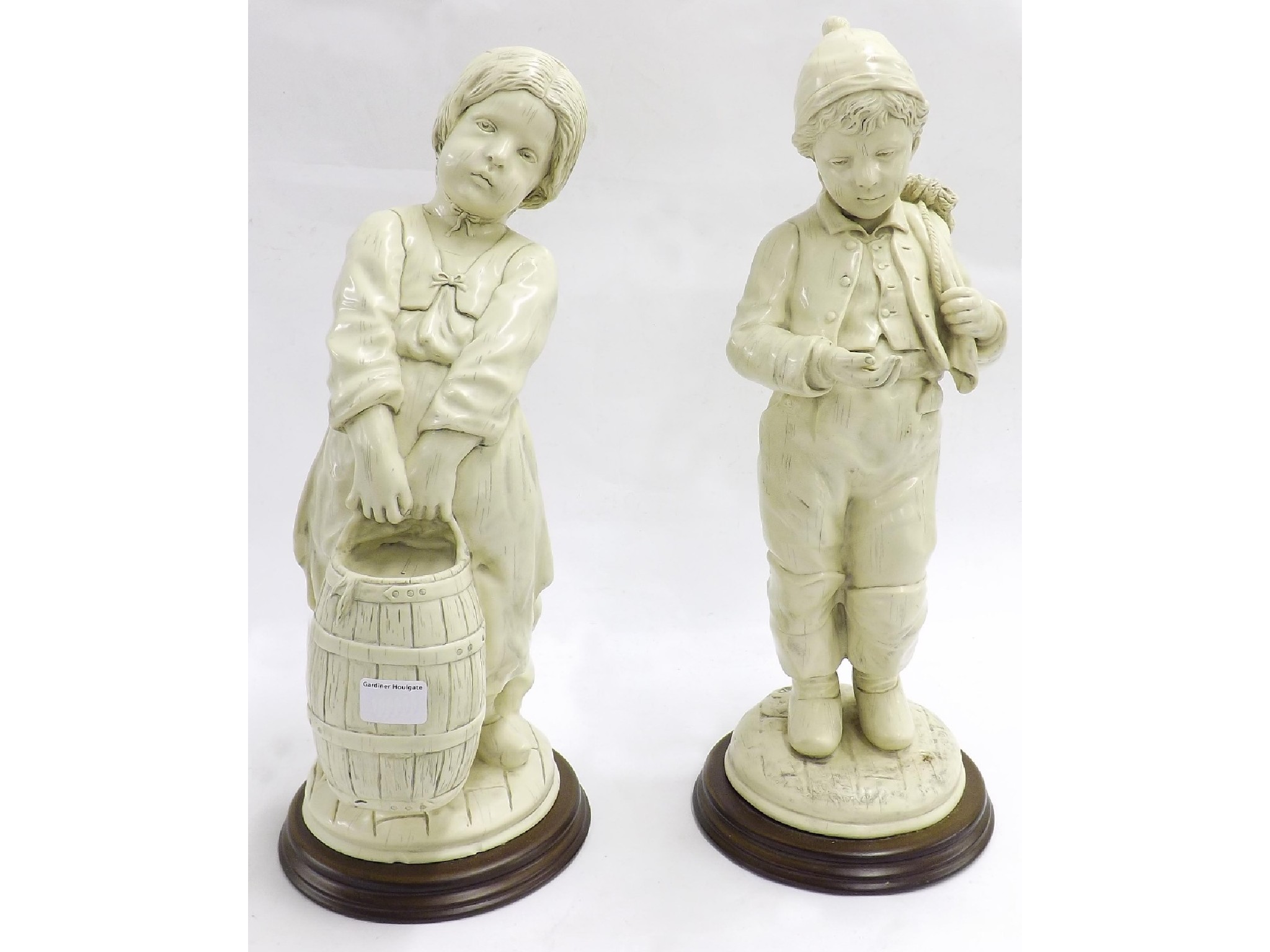 Appraisal: Pair of decorative Continental cast resin figures of Dutch peasant