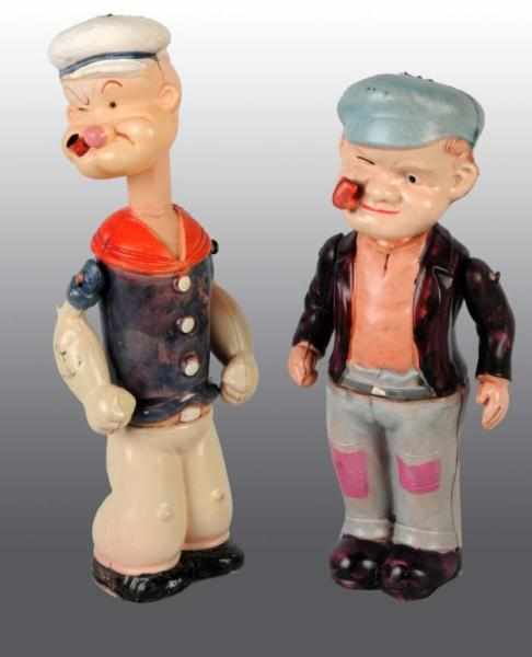 Appraisal: Lot of Celluloid Popeye Wind-Up Figures Description Japanese Pre-war Both