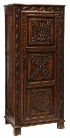 Appraisal: French Breton oak storage cabinet late th early th c