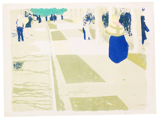 Appraisal: DOUARD VUILLARD L'Avenue Color lithograph x mm x inches wide