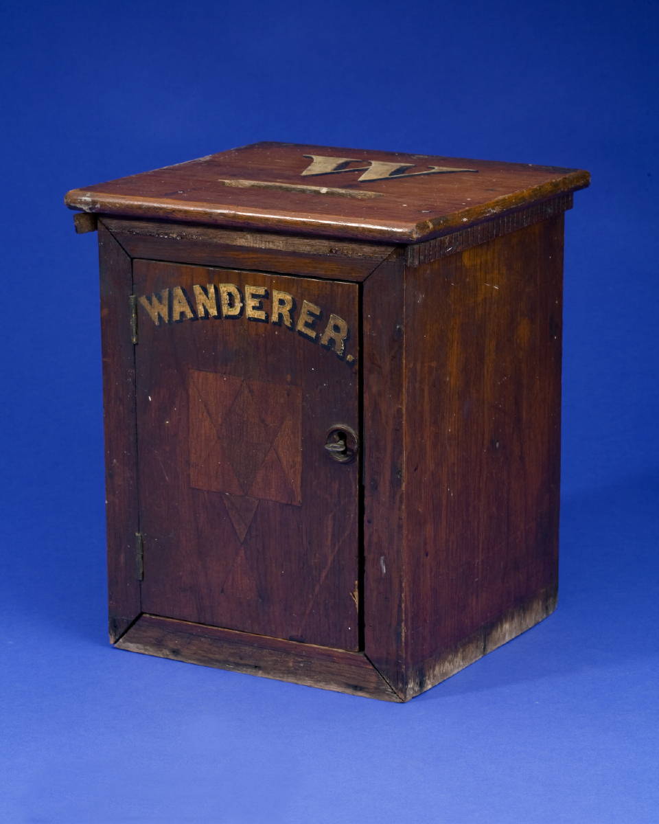 Appraisal: SMALL INLAID WALNUT DOCUMENT OR MAIL BOX PROBABLY FROM THE