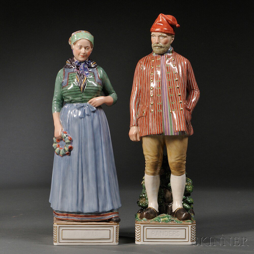 Appraisal: Two Royal Copenhagen Porcelain Figures Denmark th century each polychrome